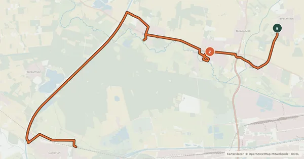 Kartenübersicht der Radroute Storchenradroute Wolfsburg