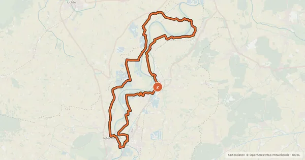 Kartenübersicht der Radroute Storchenroute