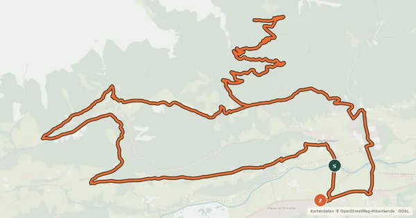 Kartenübersicht der Radroute Storn Alm-Runde