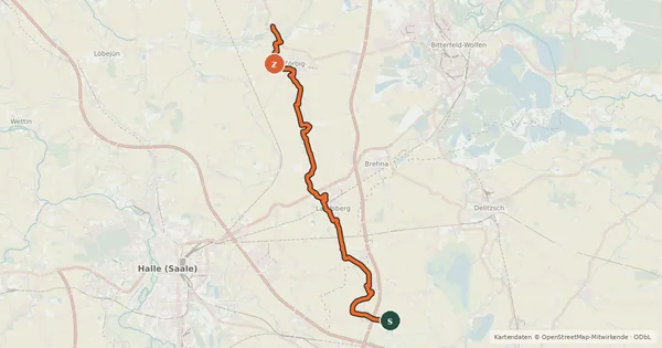 Kartenübersicht der Radroute Strengbach Radweg