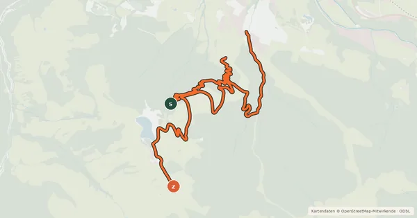 Kartenübersicht der Radroute Streuböden