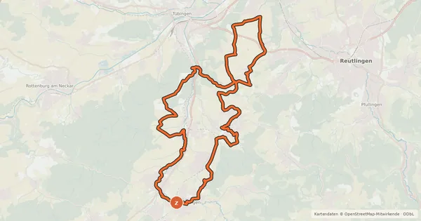 Kartenübersicht der Radroute Streuobst-Tour