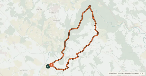 Kartenübersicht der Radroute Strohheim