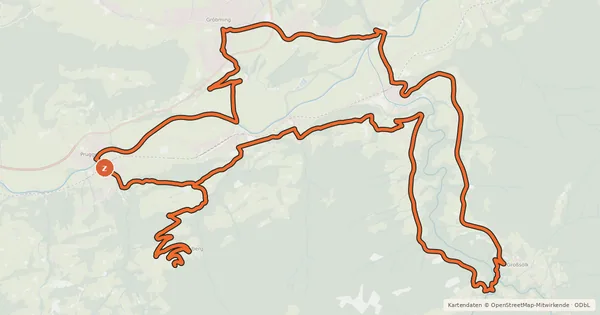 Kartenübersicht der Radroute Strubschlucht Runde