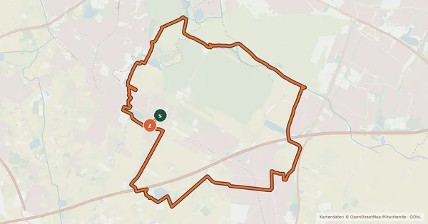 Kartenübersicht der Radroute Stuhrtour Nordroute
