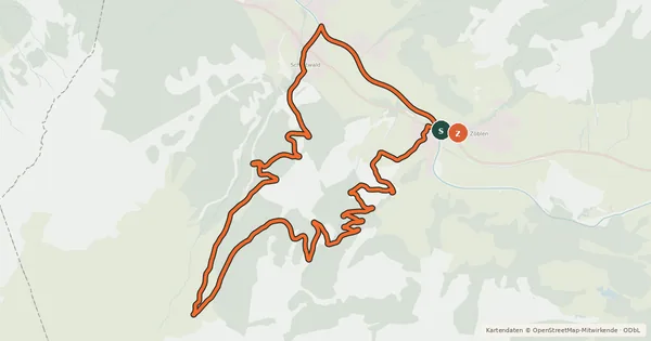 Kartenübersicht der Radroute Stuibenrunde