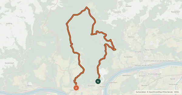 Kartenübersicht der Radroute Sulzbergrunde