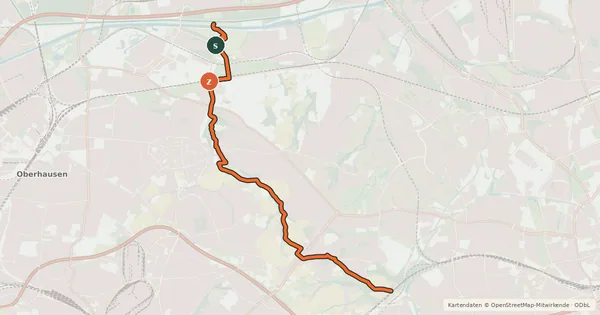 Kartenübersicht der Radroute Tal Route
