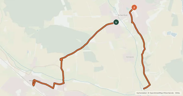 Kartenübersicht der Radroute Talauen Radweg 5