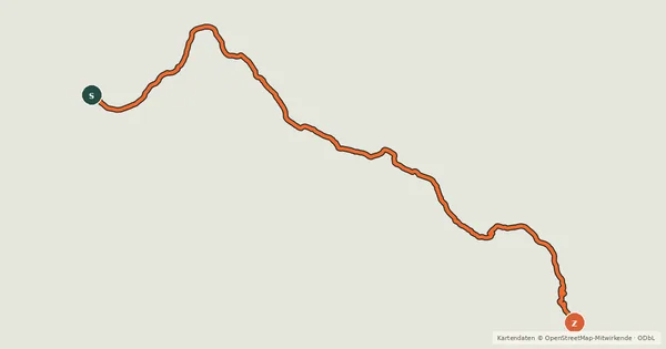 Kartenübersicht der Radroute Tangse to Pangong Tso