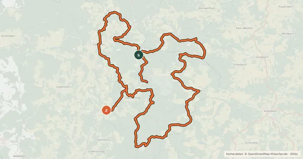Kartenübersicht der Radroute Tanner Moor Tour