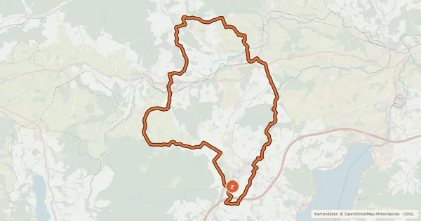 Kartenübersicht der Radroute Tarockradweg