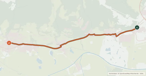 Kartenübersicht der Radroute Tauernradweg - Variante Fürth - Bruckberg