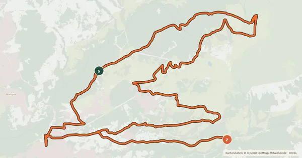 Kartenübersicht der Radroute Taveyanne-Solalex Bike
