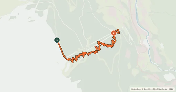 Kartenübersicht der Radroute Teäre Line