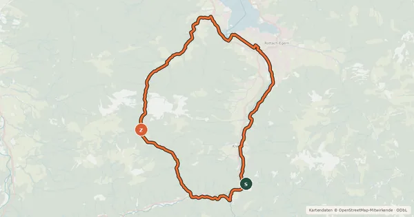 Kartenübersicht der Radroute Tegernseer Bergpartie