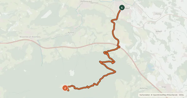 Kartenübersicht der Radroute Teisendorf Stoißer Alm