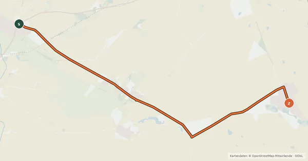 Kartenübersicht der Radroute Temnitztal (33) - Neuruppin (36)