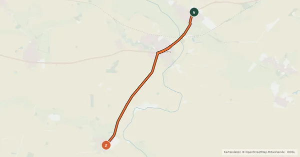 Kartenübersicht der Radroute Temnitztal (33) - Temnitztal (34)