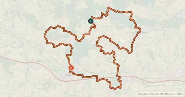 Kartenübersicht der Radroute TERRA.trail 10