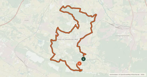 Kartenübersicht der Radroute TERRA.trail 12 - Am Seil und auf der Schiene