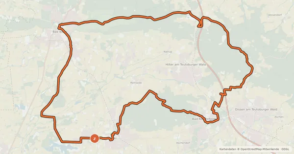 Kartenübersicht der Radroute Terra Trail 15