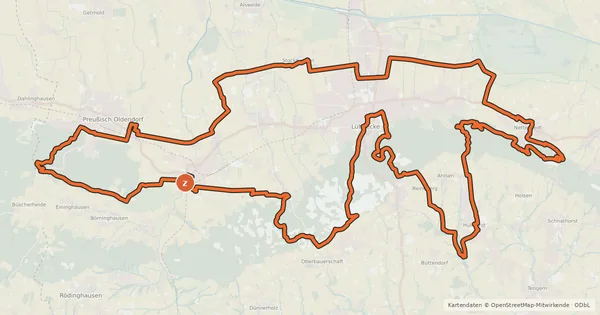 Kartenübersicht der Radroute TERRA.trail 5