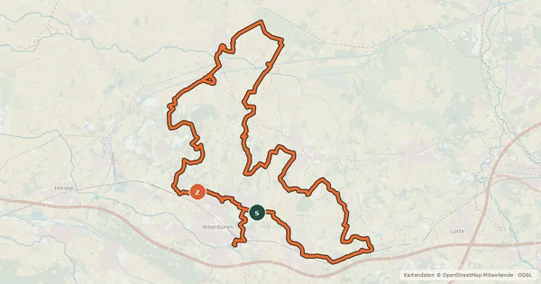 Kartenübersicht der Radroute TERRA.trail 7