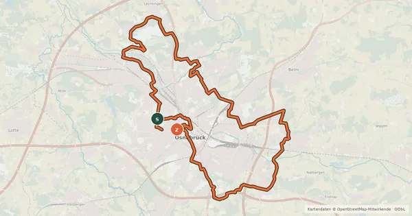 Kartenübersicht der Radroute TERRA.trail 8