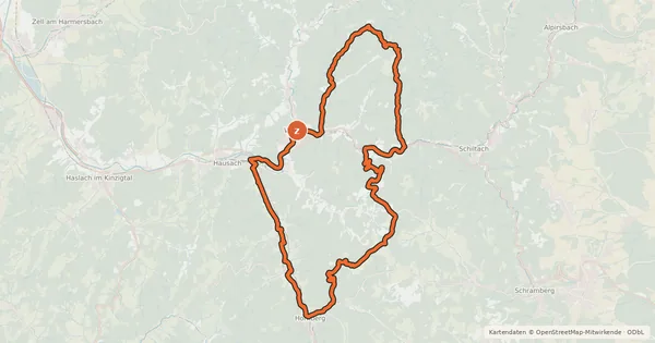 Kartenübersicht der Radroute TeufelsteinTour