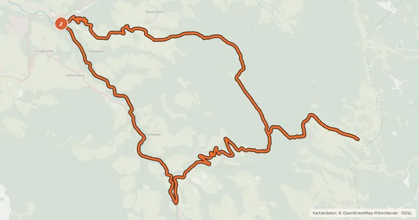 Kartenübersicht der Radroute TG09 Edtalm-Runde