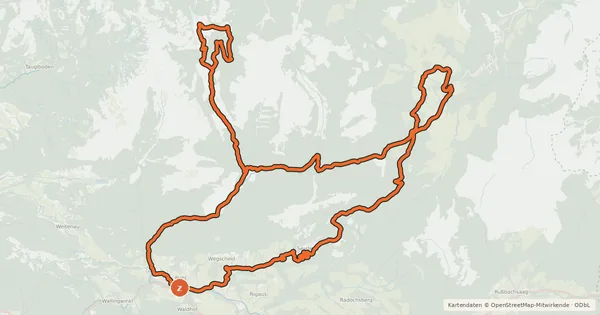 Kartenübersicht der Radroute TG15 Postalm-Runde