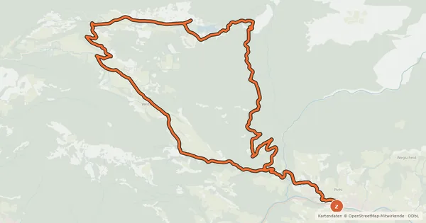 Kartenübersicht der Radroute TG17 Seewaldsee-Runde