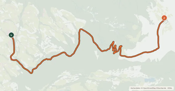 Kartenübersicht der Radroute TG22 Trattberg Tour