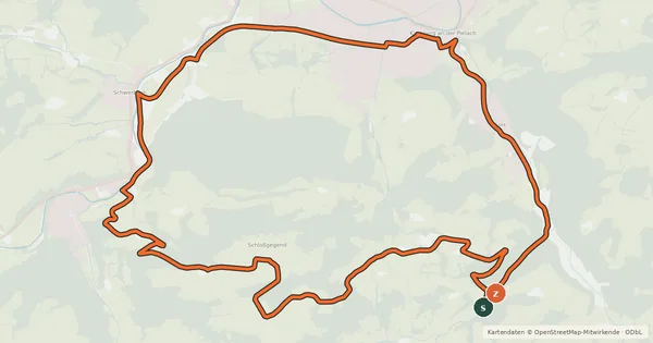 Kartenübersicht der Radroute Thalhofroute