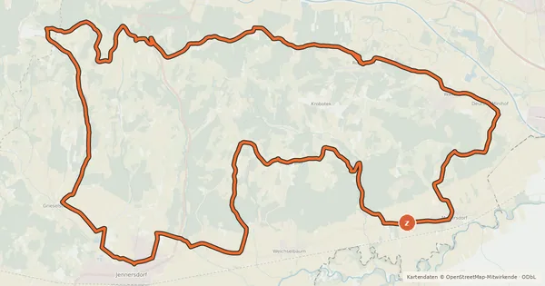 Kartenübersicht der Radroute Thermen-Radweg