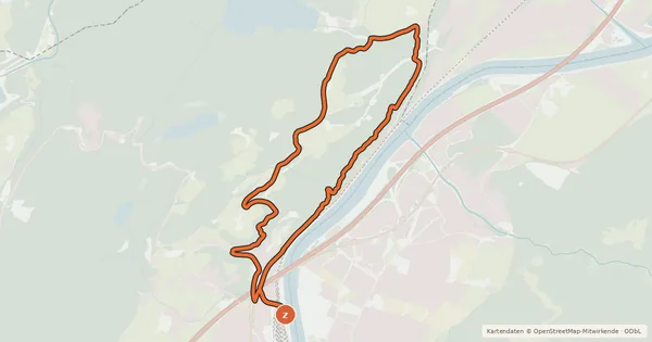Kartenübersicht der Radroute Thierberg-Runde