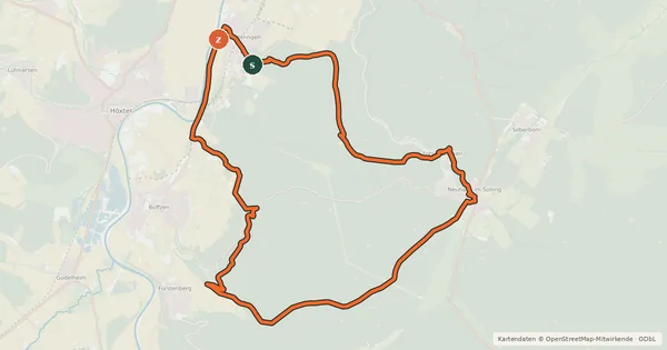 Kartenübersicht der Radroute Tour 10 Klostertour
