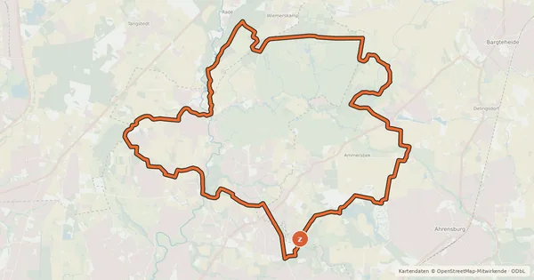 Kartenübersicht der Radroute Tour 11, Radwander-Rundweg, Stormarn