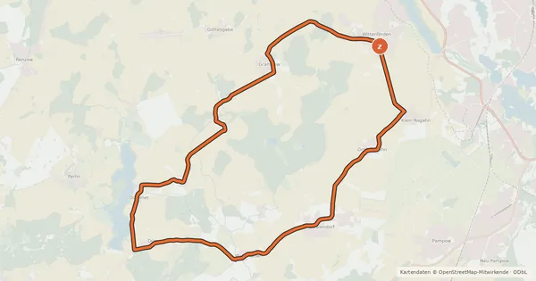 Kartenübersicht der Radroute Tour 13
