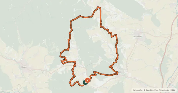 Kartenübersicht der Radroute Tour 14