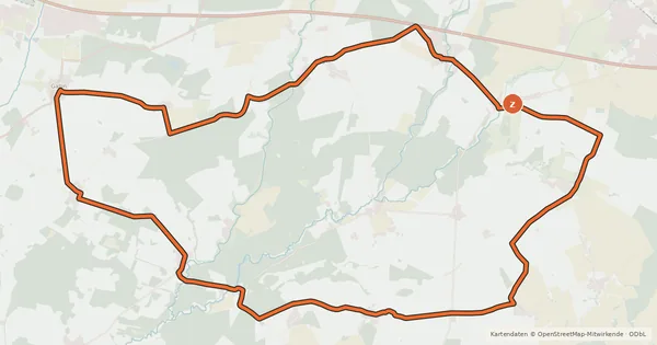 Kartenübersicht der Radroute Tour 14