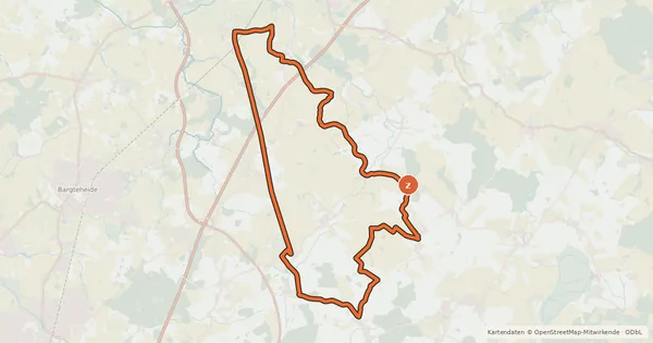 Kartenübersicht der Radroute Tour 14, Radwander-Rundweg, Stormarn