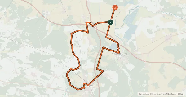Kartenübersicht der Radroute Tour 16