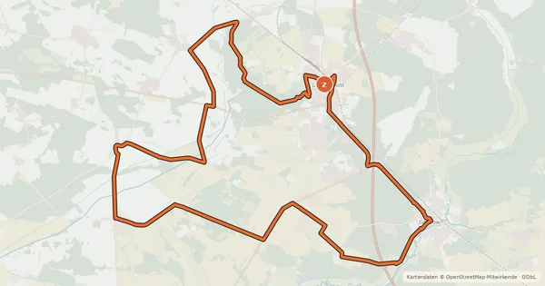 Kartenübersicht der Radroute Tour 17