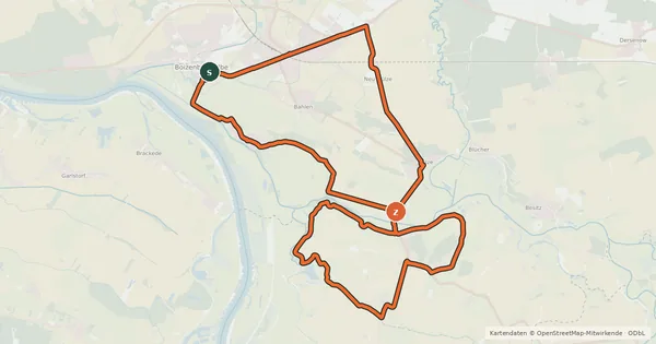Kartenübersicht der Radroute Tour 18