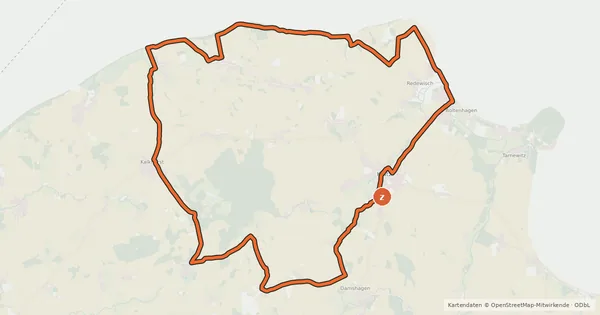 Kartenübersicht der Radroute Tour 2