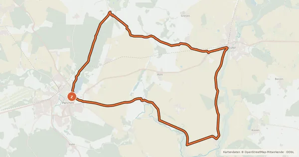 Kartenübersicht der Radroute Tour 25