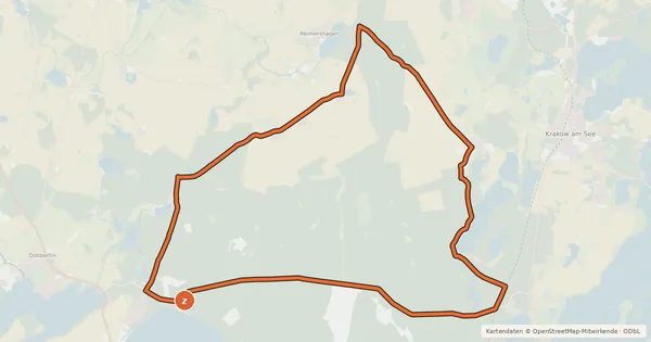 Kartenübersicht der Radroute Tour 28