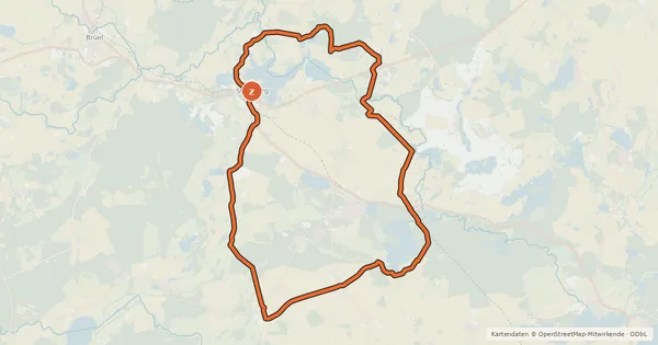 Kartenübersicht der Radroute Tour 30